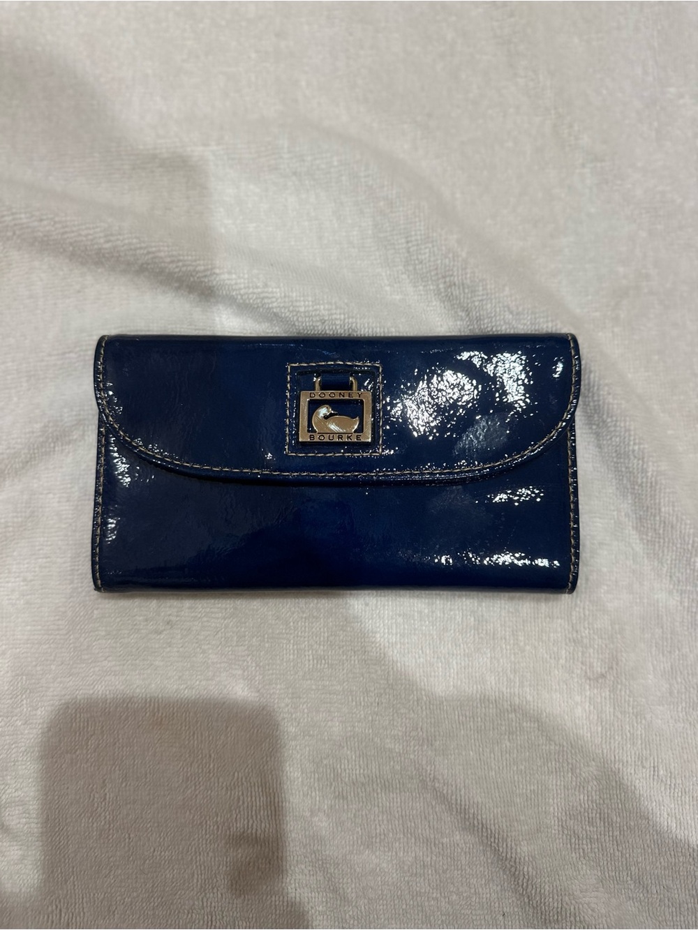 Dooney & Bourke Navy Patent Leather Clutch